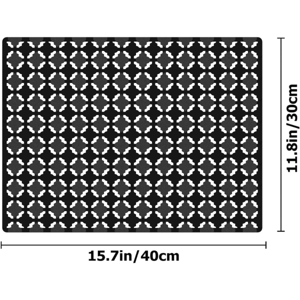 Diskbänksmatta, 2 st Diskbänksskyddsmatta för diskhoar i keramik/rostfritt stål, tillskuren i storlek Dräneringsmatta 30 x 40 cm, svart black