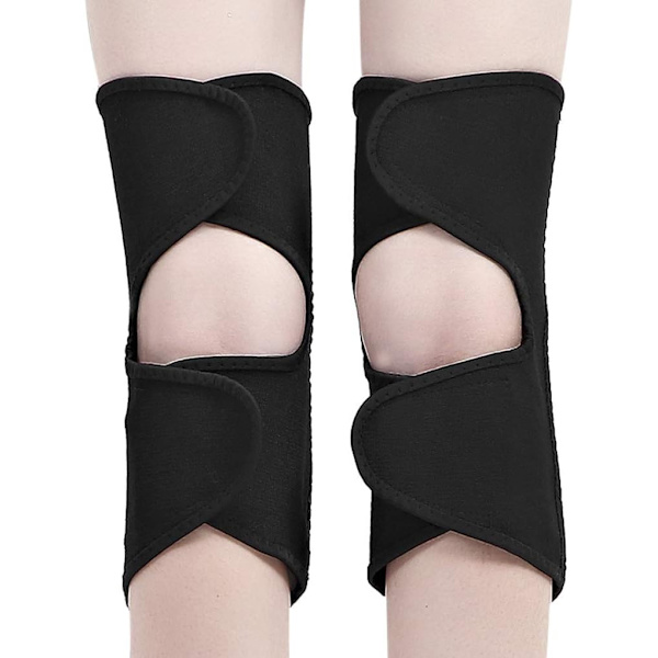 Termiska kashmir knäskydd, stretchiga knäskydd, vintervarma knäskydd, svarta, M Black m