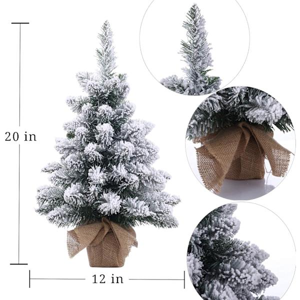 Konstgjord minijulgran med LED-lampor, 50 cm
