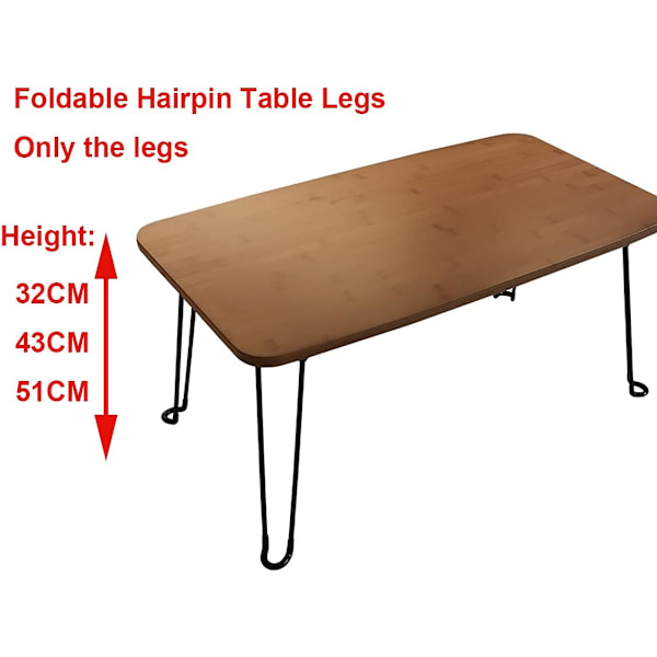 （42CM）Fällbara hårnålsbordsben, för DIY fällbart campingbord, fällbart soffbord ben laptopbord 42cm