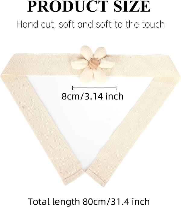 2 st gardinbindningar, gardinblomsterbindningar, boho gardinbindningar med justerbara remmar (beige)