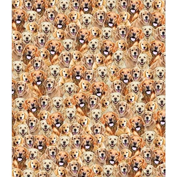 Fuzzy Dogs filt för barn Vuxna Söt valpfleecefilt Vändbart djurmönster, Golden Retriever, 50 x 60 tum color 2
