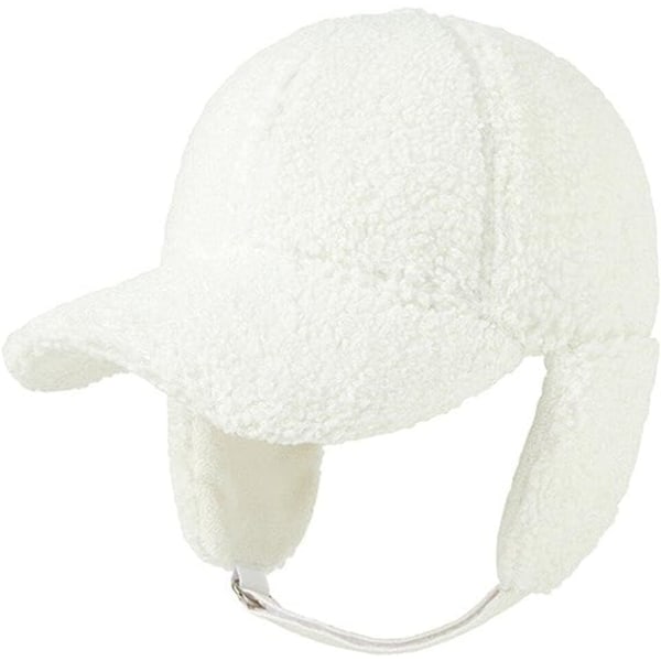 Vinter Lamm Fleece Tjockad Baseballkeps Utomhus Vindtät Öronskydd Varm Toppad Hatt