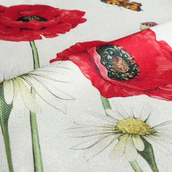 45 x 45 cm Vallmo Blomm Dekorativ Kuddfodral Polyester Linne Kuddfodral för Soffa Soffa Sovrum Inomhus Utomhus Dekor Set om 4