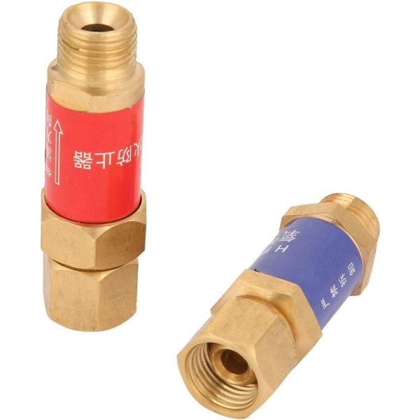 Flashback Arrestors, Oxygen Acetylene Flashback Arrestors Set, 1 Par Oxygen Acetylene Check Valve（Oxygen & Fuel Gas）M16*1.5 HF-2