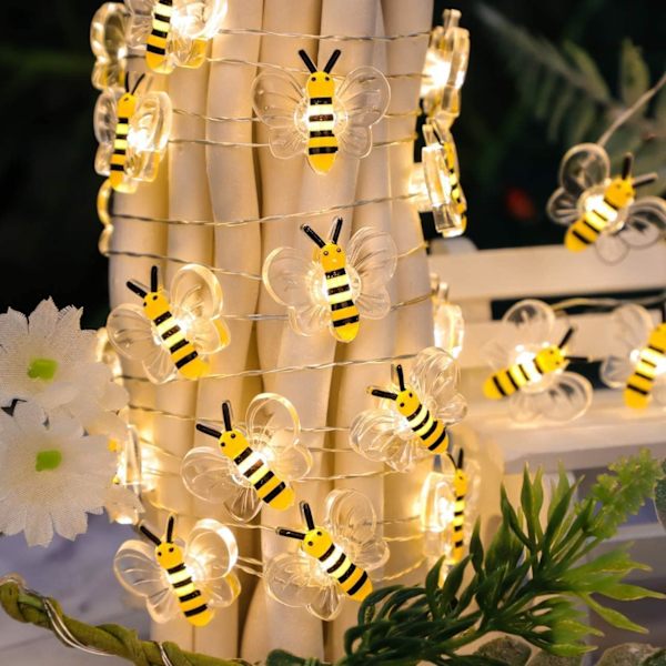 10ft 30LED Bi Batteridriven Dekorativa Fe-lampor i Koppartråd med Fjärrkontroll Sommar Inomhus Utomhus Bröllop Barnrum Sovrum Fest