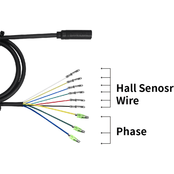 2PCS Hub Motor Convert Förlängningskabel 9-stiftskontakt Ebike Motor Conversion Cykel Cykeltillbehör