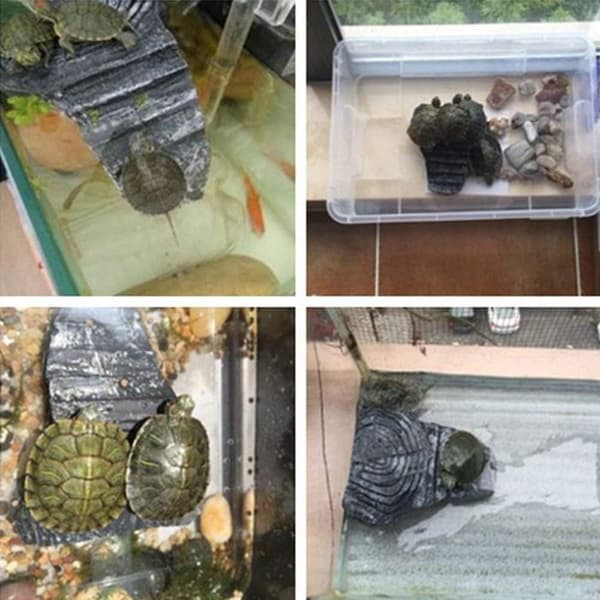 Akvarium Dekor Solbad Plattform Ramp För Små Sköldpaddor (Medium)