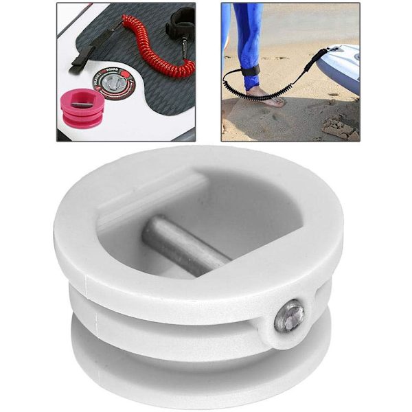 5 st 2,5 cm surfbräda leash benremssladd plugg för bräda kajaktillbehör utrustning（vit） White