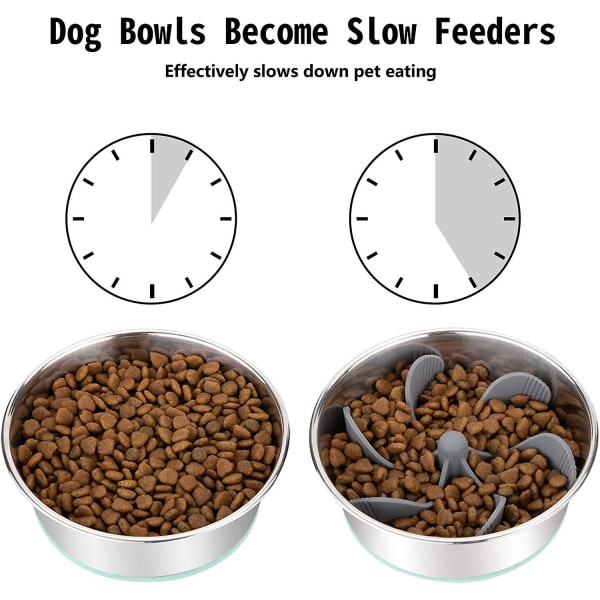 Långsam matare hundskål insats super fast slow eating hundskål [klippbar]