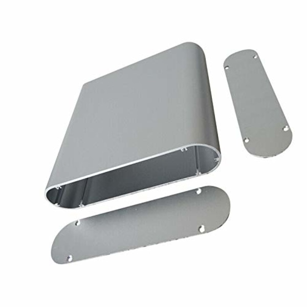DIY Aluminium Projektbox, Elektronisk Kapsling Instrumentlåda för Strömaggregat(40x165x130mm-Silver) 40x165x130mm