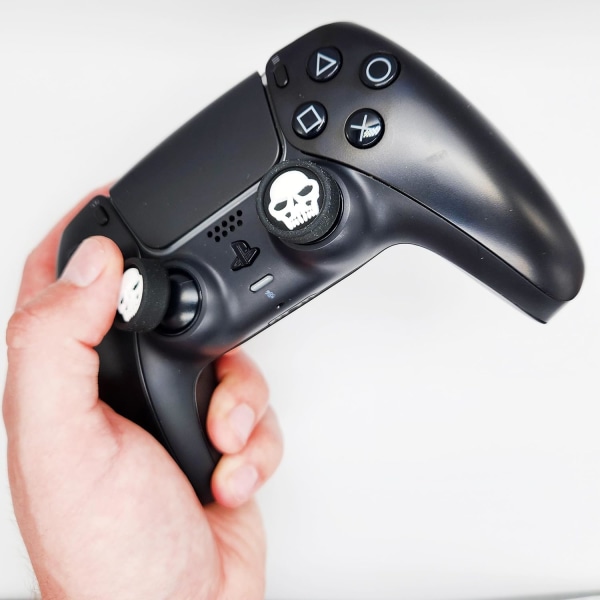 4 x Skull Caps Tumgrepp PS4 PS5 Tillbehör för Playstation 5 Controller PS5 Controller Stick