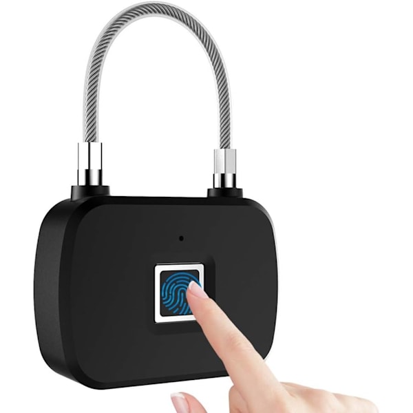 Biometrisk fingeravtryckslås Smart Keyless Anti-Theft LED-lås för skåp, gym
