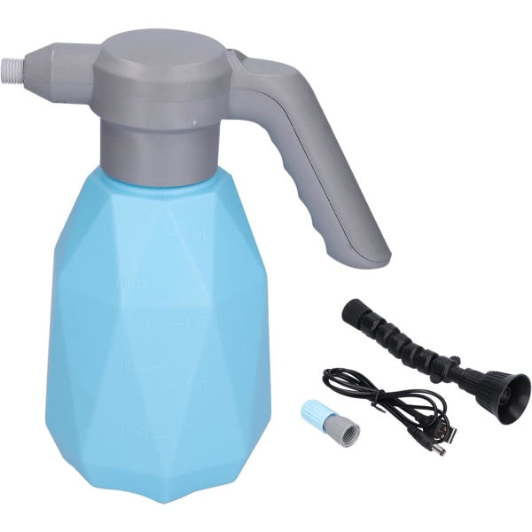 Elektrisk sprayflaska, 2L trädgårdsspruta bevattningsflaska Elektrisk hushållsrengöring USB -sprinkler bevattningskruka (blå) blue