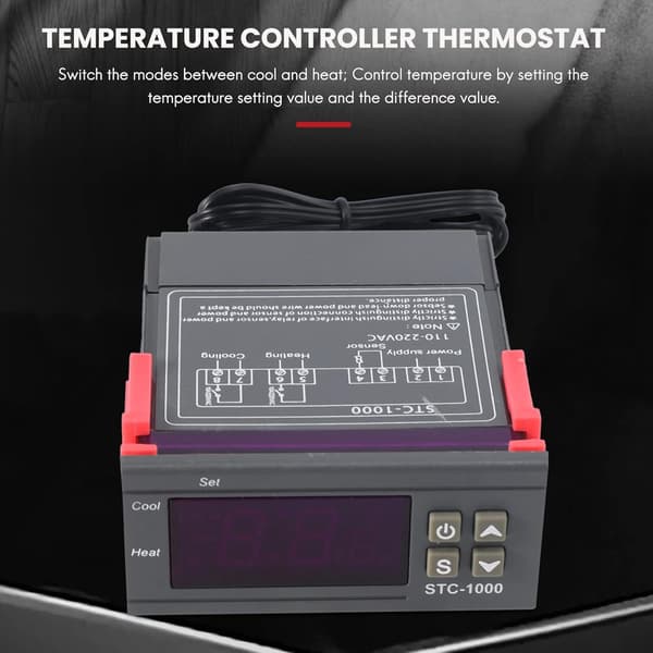 220V Digital Temperaturregulator Termostat Regulator+Sensor Probe