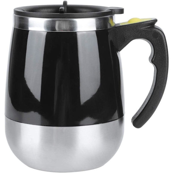 Rostfritt stål automatisk blandningskopp bärbar elektrisk självomrörande mjölkkaffemugg（500ML）
