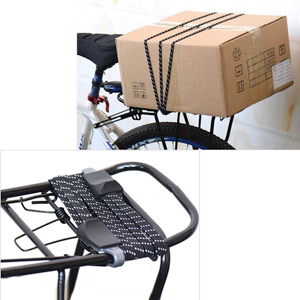 Cykelhylla bindningsrep bagage rep paket hållare cykel svart