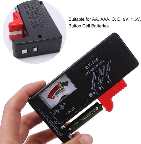 BT-168 Universal Digital Batteritestare Volt Checker, Digital Batteritestare, för AA, AAA, C, D, 9V, 1.5V