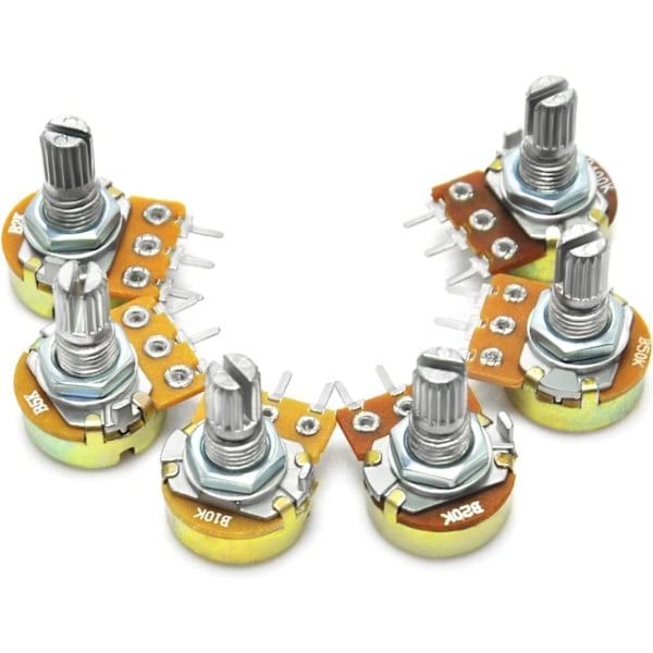 B10K B100K B5K B50K B2K B20K Ohm räfflad axel linjär roterande avsmalnande potentiometer för Arduino