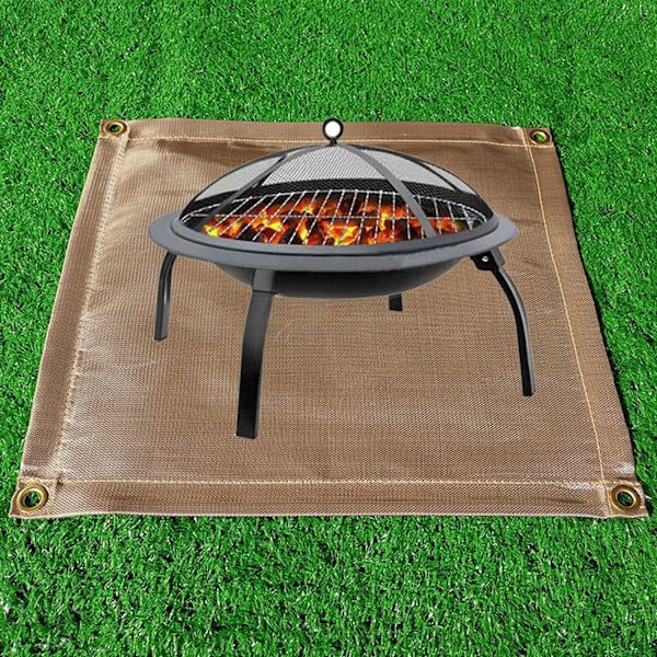 Eldfast matta, grillmatta, brandskyddande duk, flamskyddande duk för camping, 100x100cm