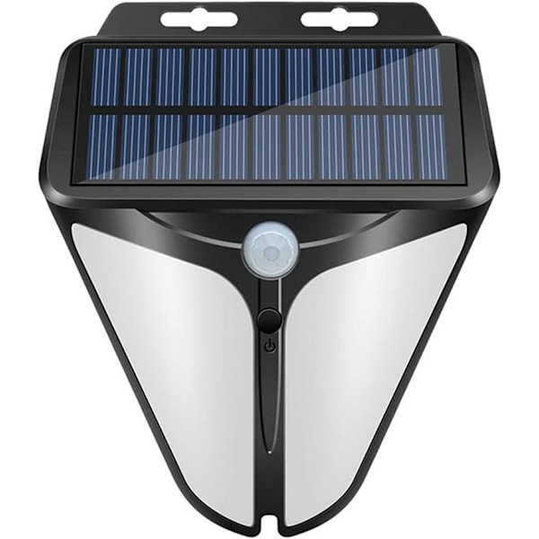 2 st Solar Strobe Varningsljus Alarm utomhus, 4 lägen Solar Motion Sensor Larmljus Säkerhet Siren Light