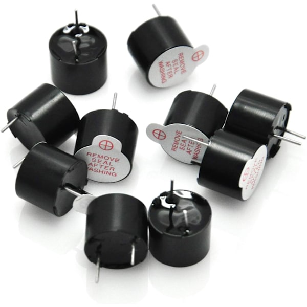 Aktiv summer 3V magnetisk lång kontinuerlig pip ton larm ringsignal för Arduino (10-pack)