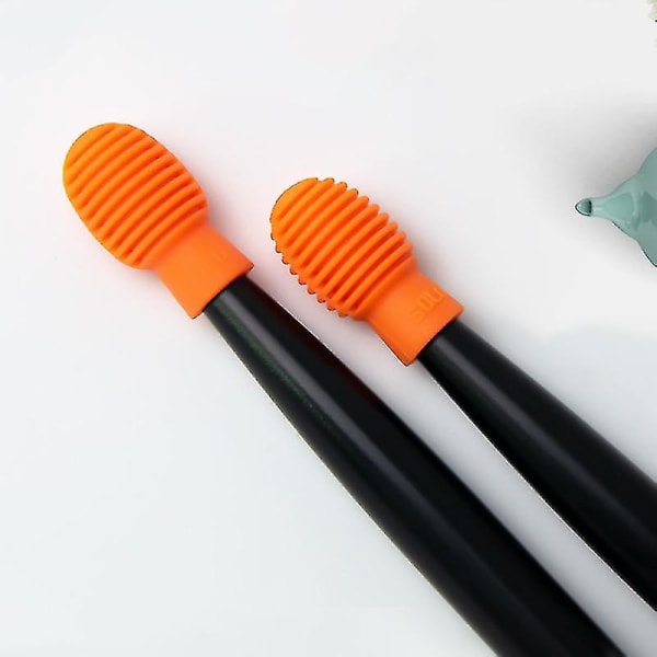 4 st Drum Stick silikonhuvud elektronisk trumma Silent Head Training Tool (orange) Orange