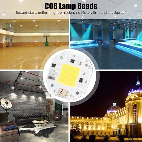 Hög effekt LED-chip, lamp pärlor chip DIY belysning för strålkastare strålkastare 220V (50W kall vit) 50W Cold White