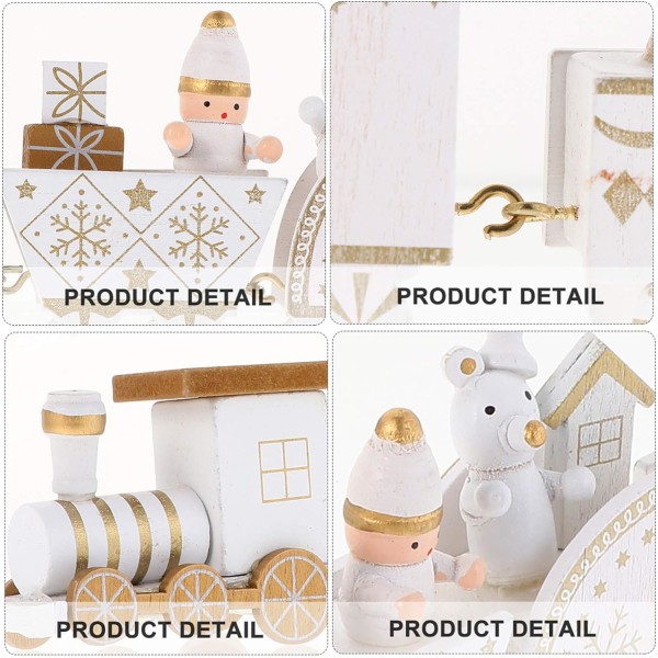 Julträtågleksak Miniatyrsnögubbefigur Ren dekorativ (vit) White