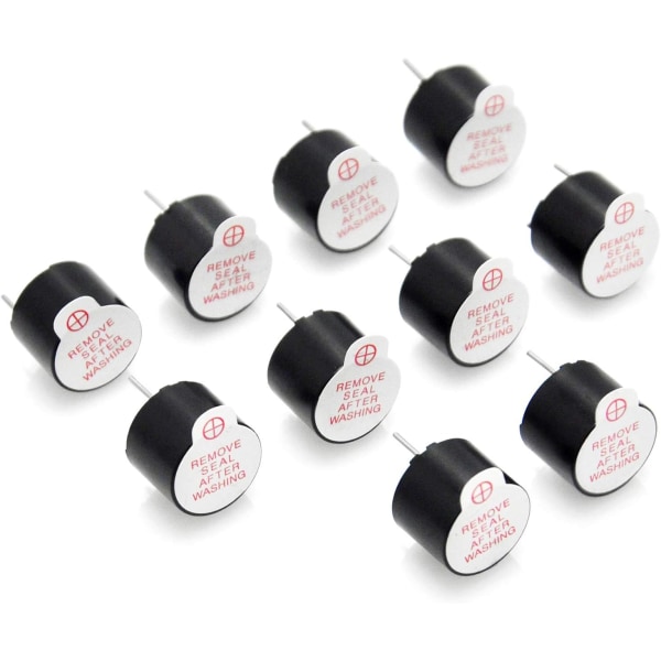 Aktiv summer 3V magnetisk lång kontinuerlig pip ton larm ringsignal för Arduino (10-pack)