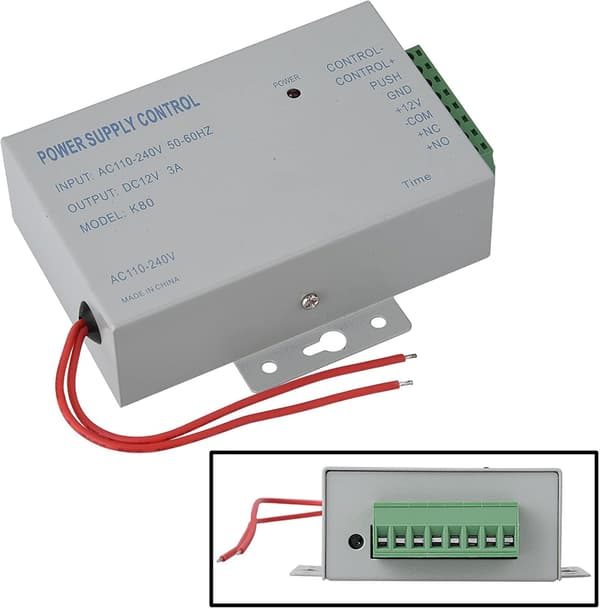 Strömadapter, 12V 3a 50W Universell DC-adapter Switching Power Supply Controller för Dörrtillträdeskontrollsystem