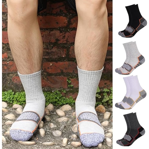 Patchwork Färg Mid-Tube Tjocka Sportsockor för Kvinnor och Män - Anti-Slip Löparstrumpor, Svart black