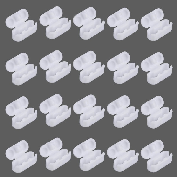20-pack ersättningsklämmor för vertikala romerska rullgardiner kulkedjesladd (plast A)