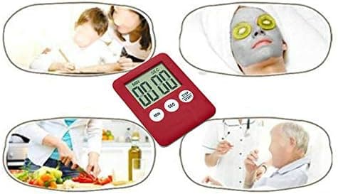 Digital kökstimer, magnetisk timer för matlagning, kökstimer magnetisk, stor LCD-skärm (röd) Red