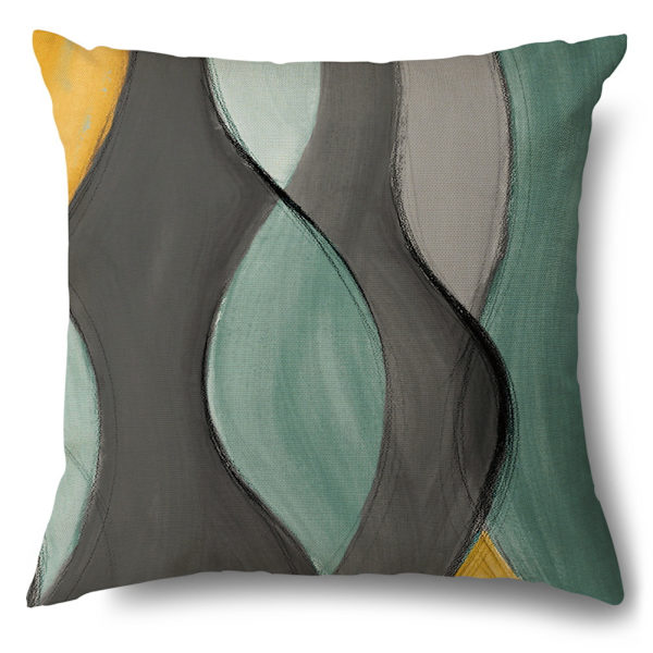 Linnekuddfodral 45x45 Färgglada abstrakta konst kuddfodral Dekorativa kuddar för soffa Vardagsrum Sovrum Heminredning Kuddar Set om 4