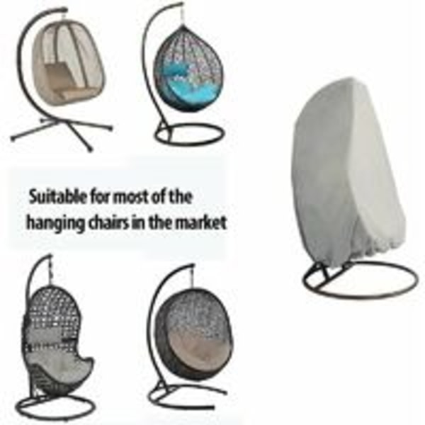 Vattentät hängande korgmöbelskydd i rotting - Skyddande överdrag för äggstol - Överdrag i 210D Oxfordpolyester PVC-beläggning