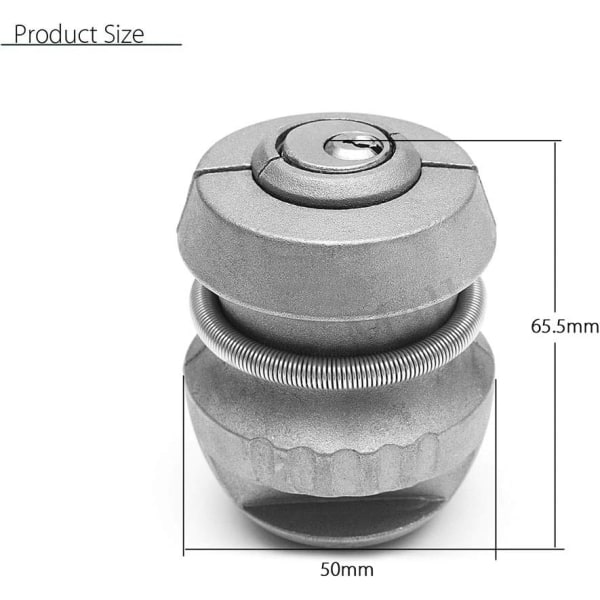 Bogseringsvagnslås Släpvagnslås, 50 mm diameter universellt släpvagnslås för alla populära släpvagnskopplingar