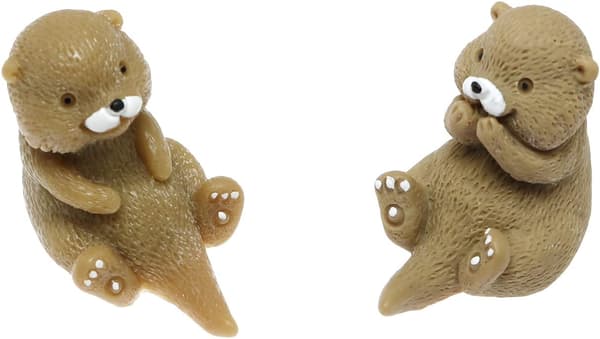 8 st miniatyr utterstaty små djurform dekoration DIY mikrolandskap utter älva trädgårdsmaterial