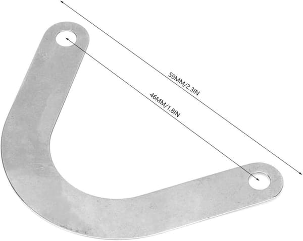 5 st ventilplatta, U-formad metall luftkompressor tillbehör 59 mm bred