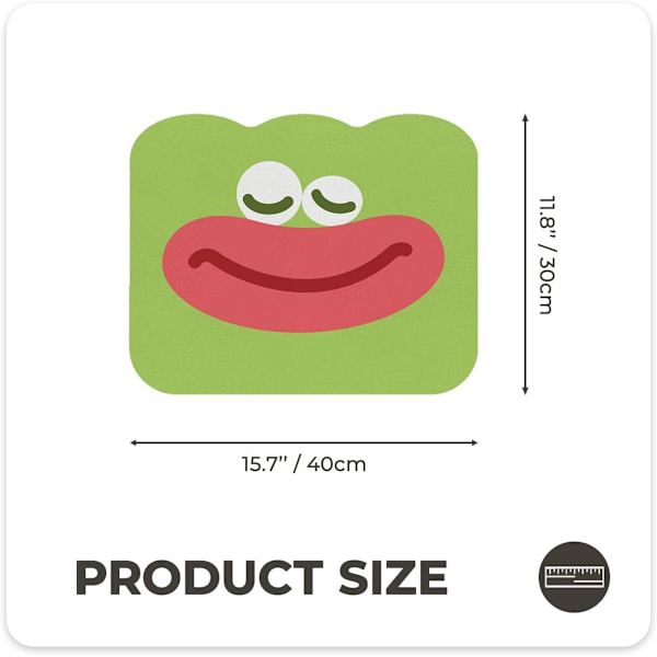 Polyester Diskunderlägg Söt Absorberande Diskunderlägg för Kökbänk, Maskintvättbar Halkskyddad Diskavrinningsmatta, 11,8 x 15,7 tum, Grön green