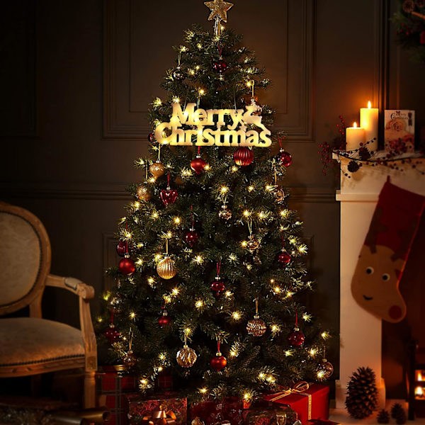 Ljusskylt med texten \"Merry Christmas\" för julkrans, LED-hängande fönsterdekorationsljus, lysande bokstavsskylt