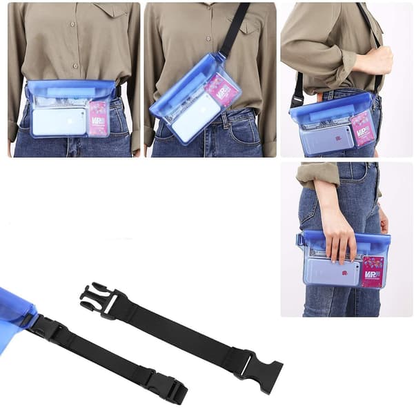 Vattentät midjeväska med touch-funktion - 2-pack