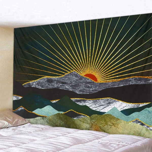 Nature Landscape Abstract Mountain Sunrise Pattern Digital Print Art Tapestry 180x230cm