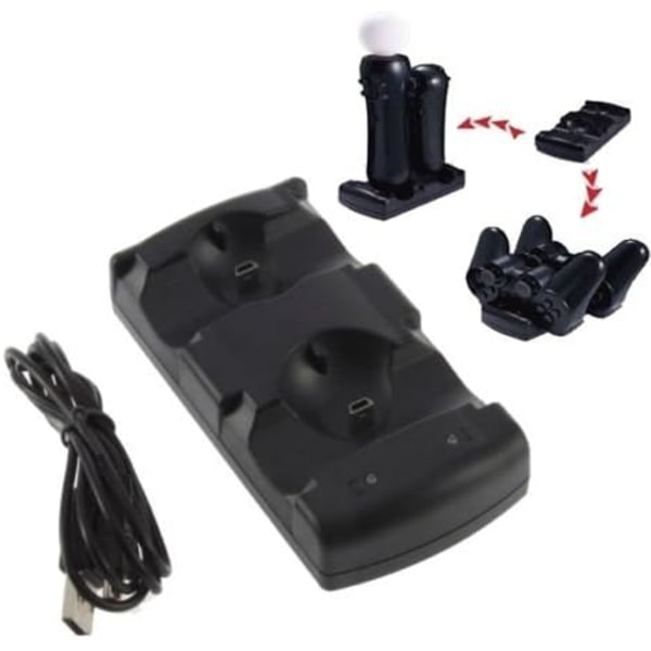 USB-laddningsdocka för Sony PS3 trådlös handkontroll PS3 Move