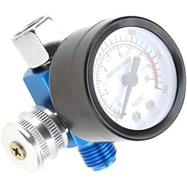 1/4in Sprayfärgspistol Lufttrycksregulator Tryckmätare Pneumatiskt verktygstillbehör
