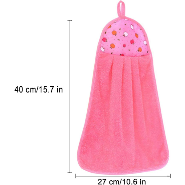 4 st korallfleece handdukar för kök (slumpmässig färg)
