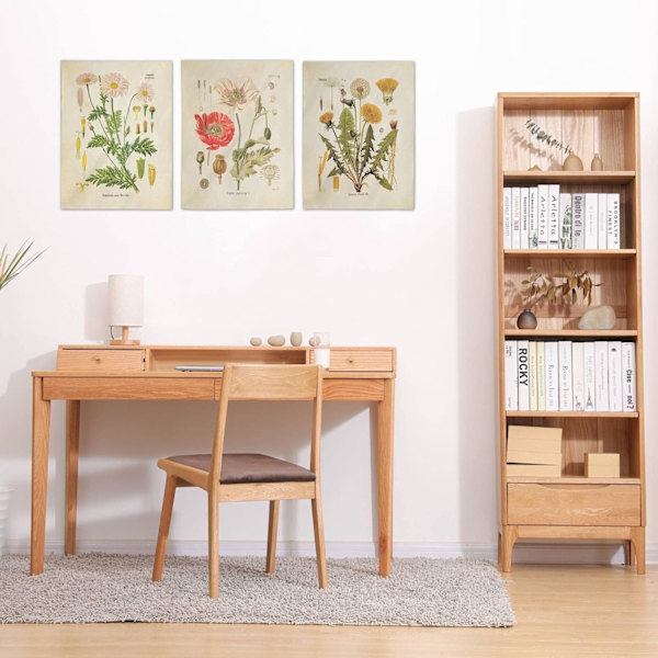 3 st blommor gobeläng väggdekoration vildblomma växt blommig gobeläng diagram liten gobeläng för sovrum vardagsrum