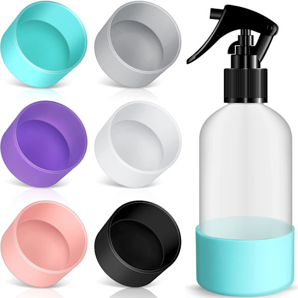 6 stycken skyddande silikonhylsor bottenbastillbehör för 16 oz sprayflaskor