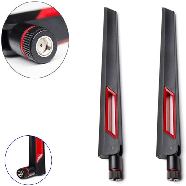 WiFi-antenn Dubbelband 2,4 GHz 5,8 GHz 10 DBI RP-SMA Router för PCI-E WiFi-nätverkskort USB Trådlös adapter Säkerhets-IP-kamera och ASUS RT-AC68u