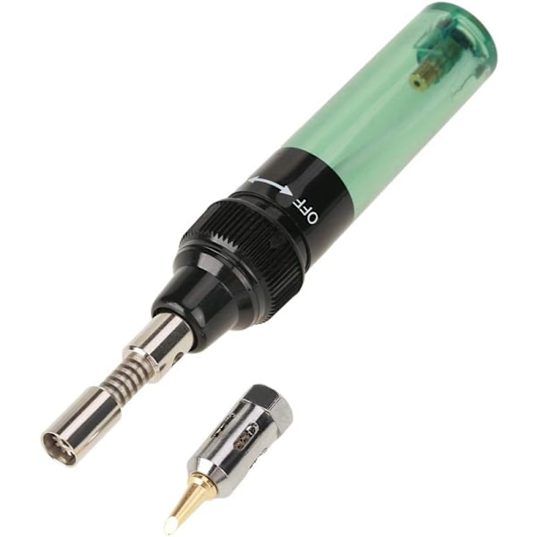 Health Gear Mini Gasbrännare Lödkolv, Sladdlös Butan Lödkolv, med 8 ml Påfyllningskapacitet Reparation (Grön)